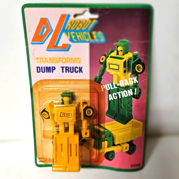 DL Robot Vehicles "Dump Truck Pull Back Action!" Set of 4 (Generic Transformers) - Picture 4 of 5